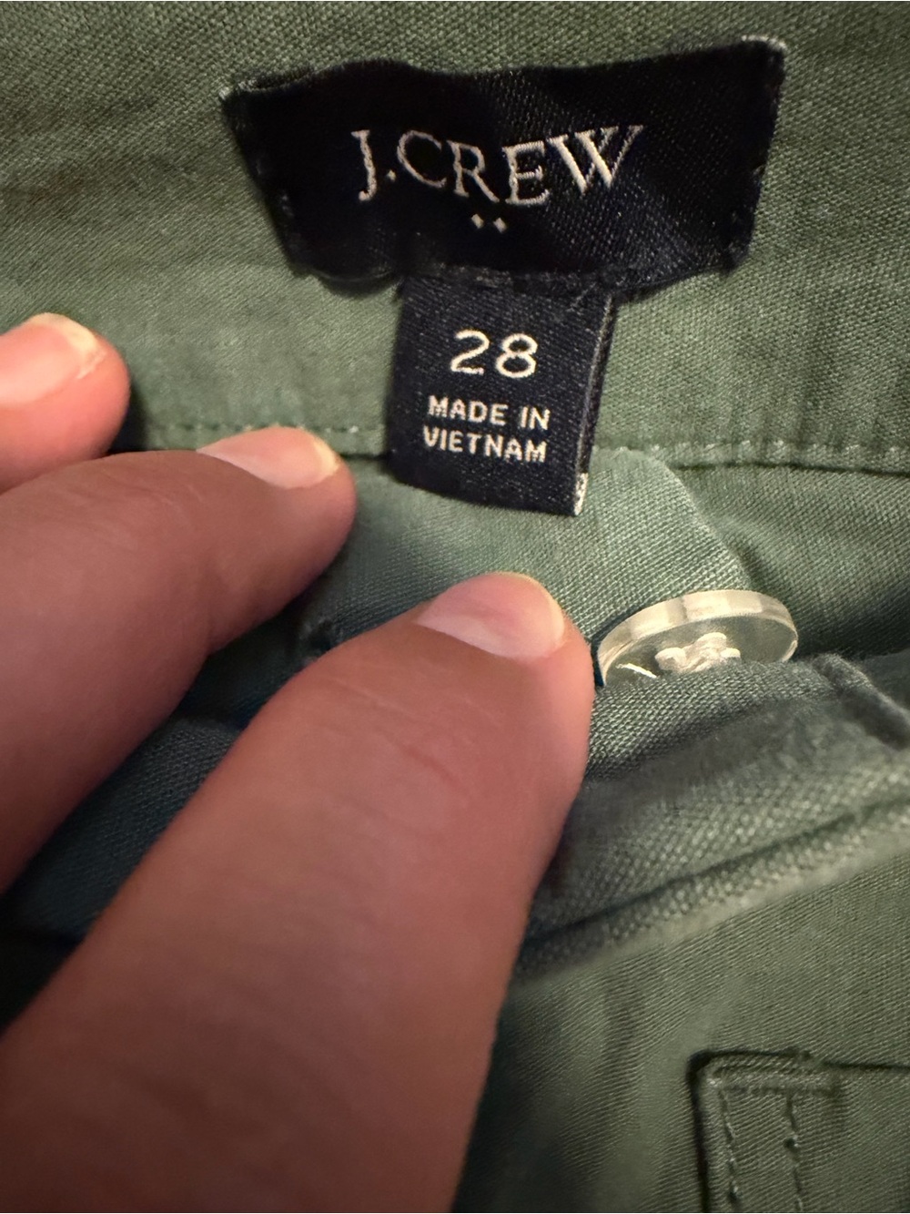 J. Crew Olive Green Wide-Leg Cargo Pants - Picture 2 of 3